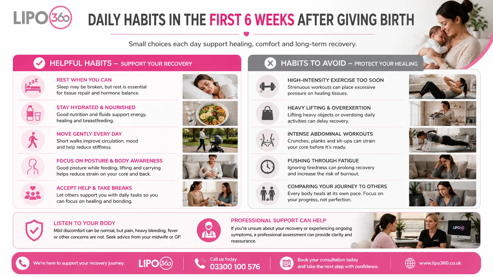 What to Do (and Avoid) in the First 6 Weeks After Giving Birth To Avoid Diastasis Recti 3 First 6 Weeks After Giving Birth To Avoid Diastasis Recti Hitchin : Daily Habits in the First 6 Weeks After Giving Birth